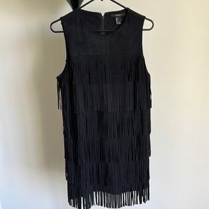 Black mini velvet dress